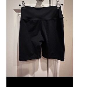 NWOT womens Black High Waist Workout Yoga Biker Shorts‎ Gym Activewear Medium